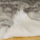 HomeRoots 24" x 36" x 1.5" Faux Sheepskin Area Rug With Gradient Grey Finish