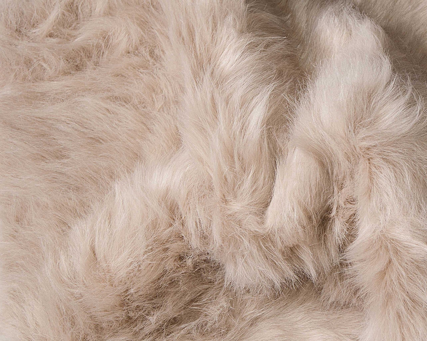 HomeRoots 24" x 36" x 1.5" Faux Sheepskin Area Rug in Taupe Finish