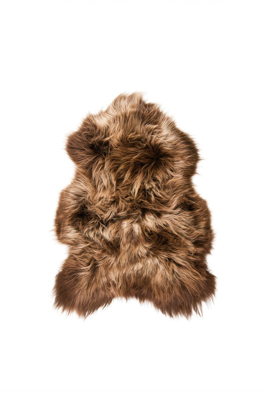 HomeRoots 24" x 36" x 1.5" Rusty Brisa Curly Single Sheepskin Area Rug