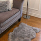 HomeRoots 24" x 36" x 1.5" Sheepskin Faux Fur Single Area Rug in Gray Finish