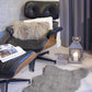 HomeRoots 24" x 36" x 1.5" Sheepskin Faux Fur Single Area Rug in Gray Finish