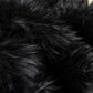HomeRoots 24" x 36" x 1.5" Single Sheepskin Area Rug in Black Finish
