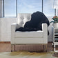HomeRoots 24" x 36" x 1.5" Single Sheepskin Area Rug in Black Finish