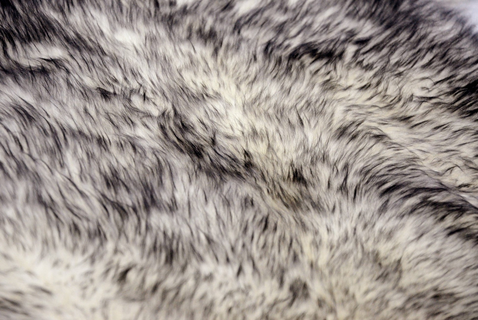 HomeRoots 24" x 36" x 1.5" Single Sheepskin Area Rug in Gradient Gray Finish