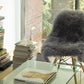 HomeRoots 24" x 36" x 1.5" Single Sheepskin Area Rug in Gray Finish