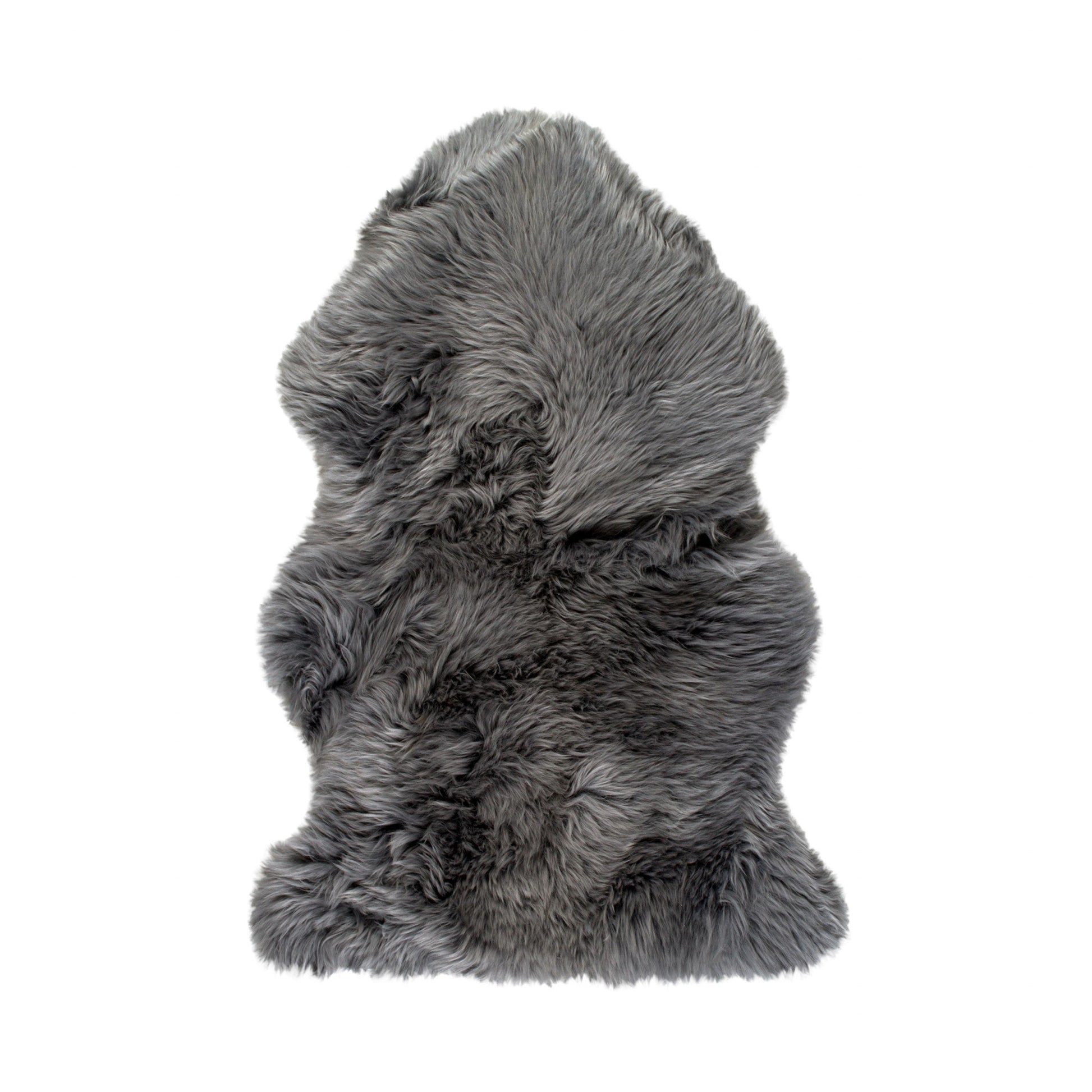HomeRoots 24" x 36" x 1.5" Single Sheepskin Area Rug in Gray Finish
