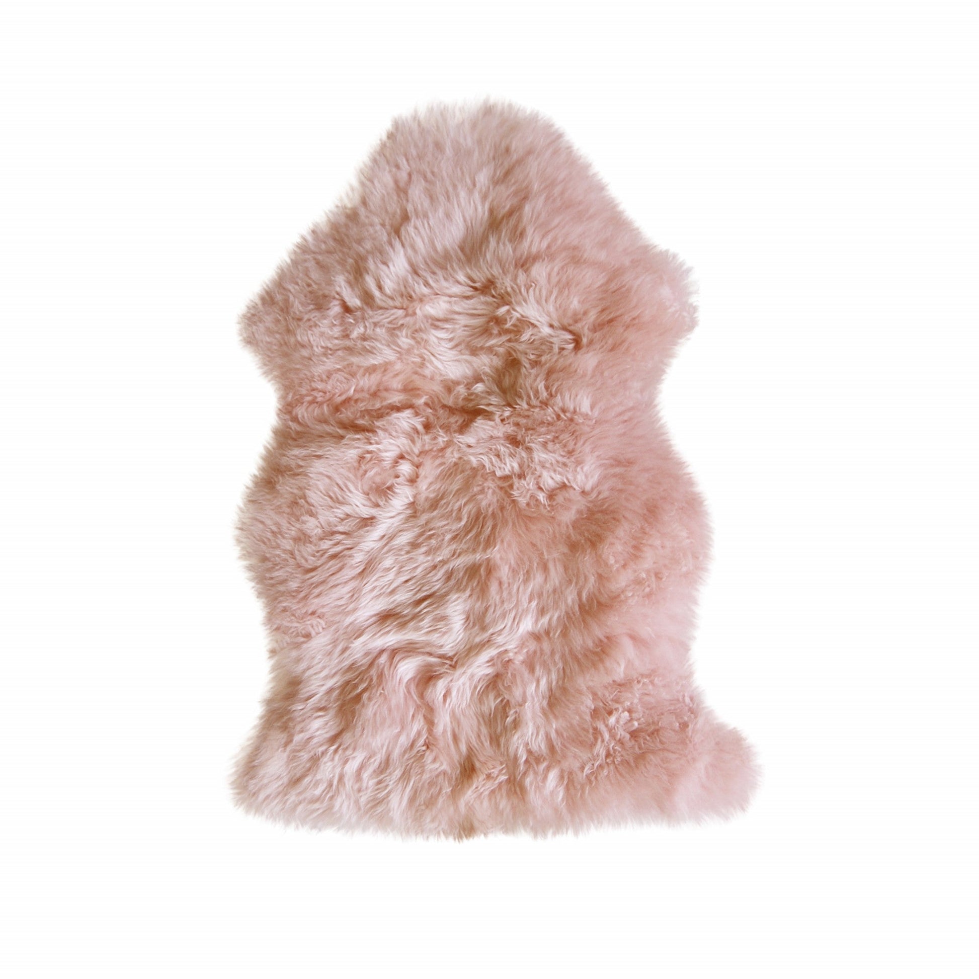 HomeRoots 24" x 36" x 1.5" Single Sheepskin Area Rug in Pink Finish