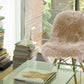 HomeRoots 24" x 36" x 1.5" Single Sheepskin Area Rug in Taupe Finish