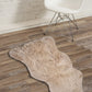 HomeRoots 24" x 36" x 1.5" Single Sheepskin Area Rug in Taupe Finish