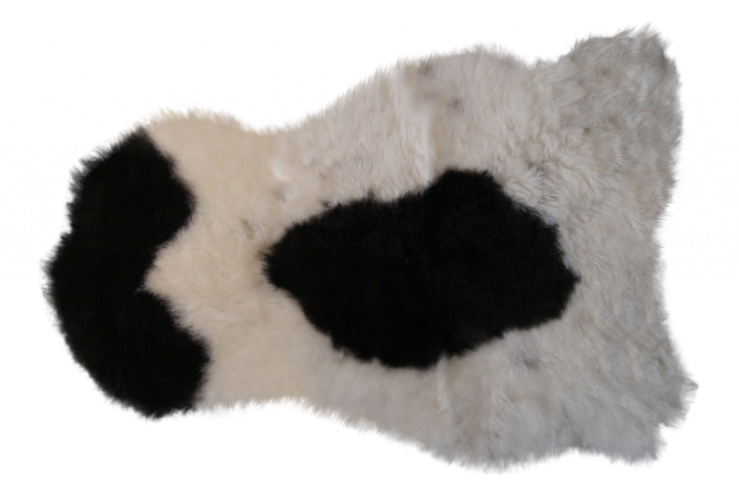 HomeRoots 24" x 36" x 1.5" x 2" Spotted Sheepskin Single Short Haired Area Rug
