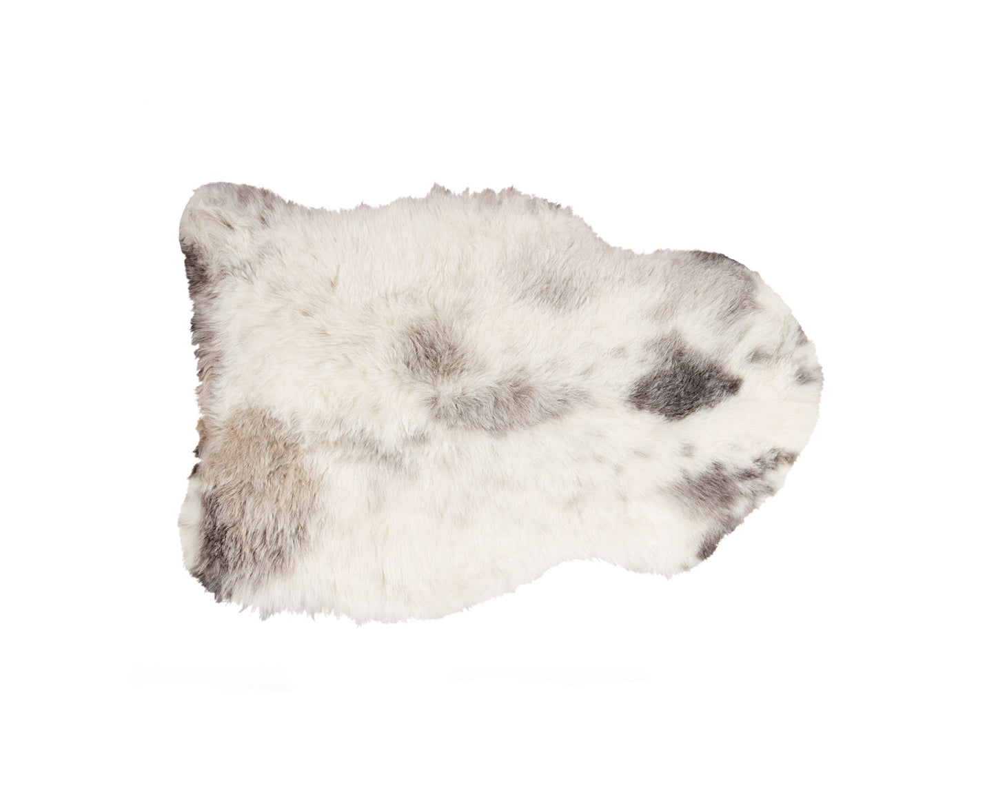 HomeRoots 24" x 36" x 1.5" x 2" Spotted Sheepskin Single Short Haired Area Rug