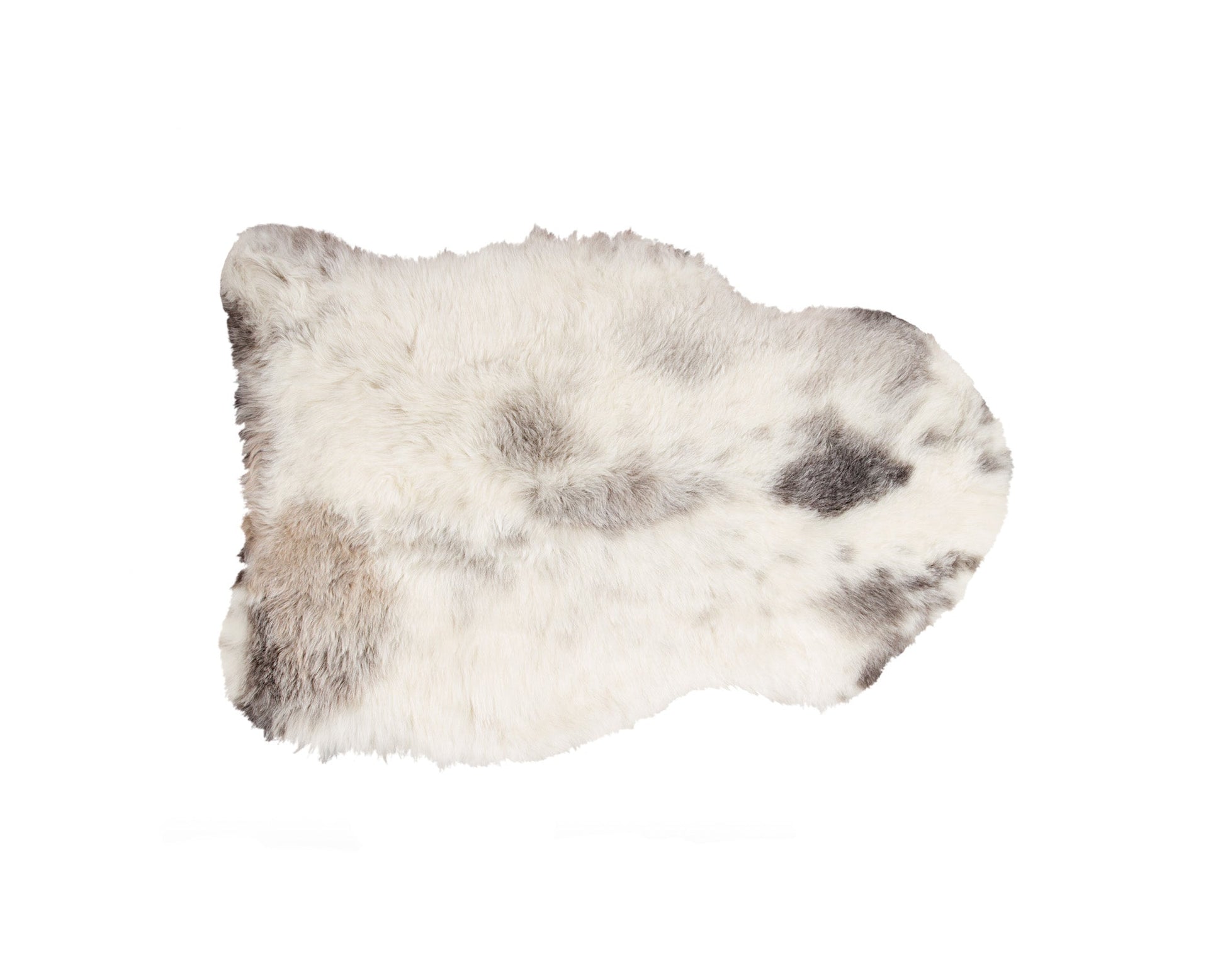 HomeRoots 24" x 36" x 1.5" x 2" Spotted Sheepskin Single Short Haired Area Rug