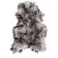 HomeRoots 24" x 36" x 2" Sheepskin Single Long-Haired Area Rug in Metallic Silver Finish