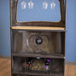 HomeRoots 24" x 36" x 65" Tuk Tuk Bar in Black and Gold Finish