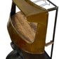 HomeRoots 24" x 36" x 65" Tuk Tuk Bar in Black and Gold Finish