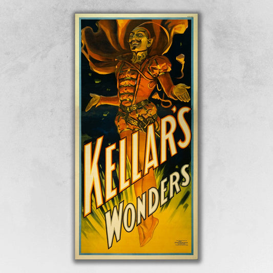 HomeRoots 24" x 48" Keller's Wonders Vintage Magic Poster Wall Art