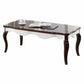 HomeRoots 24' x 48' x 18' Walnut White Wood Coffee Table