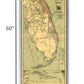 HomeRoots 24" x 60" Map of Jacksonville Florida Vintage Poster Wall Art
