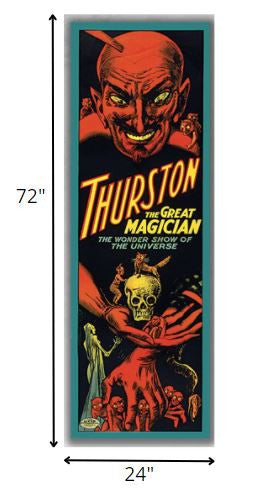HomeRoots 24" x 72" Thurston The Great Wonder Show Vintage Magic Poster Wall Art