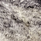 HomeRoots 24" x 72" x 2" Double Sheepskin Area Rug in Gradient Gray Finish