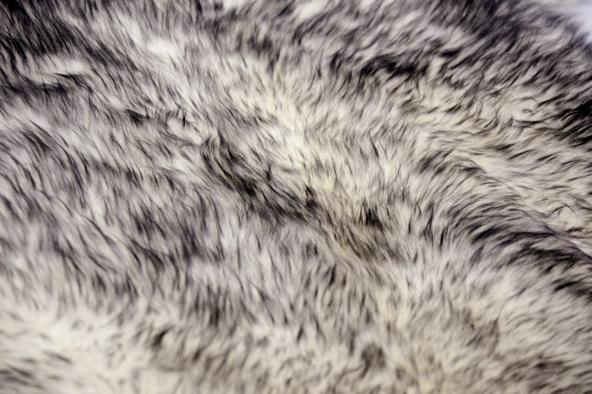 HomeRoots 24" x 72" x 2" Double Sheepskin Area Rug in Gradient Gray Finish