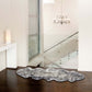 HomeRoots 24" x 72" x 2" Double Sheepskin Area Rug in Gradient Gray Finish