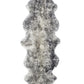 HomeRoots 24" x 72" x 2" Double Sheepskin Area Rug in Gradient Gray Finish