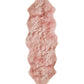 HomeRoots 24" x 72" x 2" Double Sheepskin Area Rug in Pink Finish