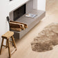 HomeRoots 24" x 72" x 2" Double Sheepskin Area Rug in Taupe Finish