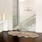 HomeRoots 24" x 72" x 2" Double Sheepskin Area Rug in Taupe Finish