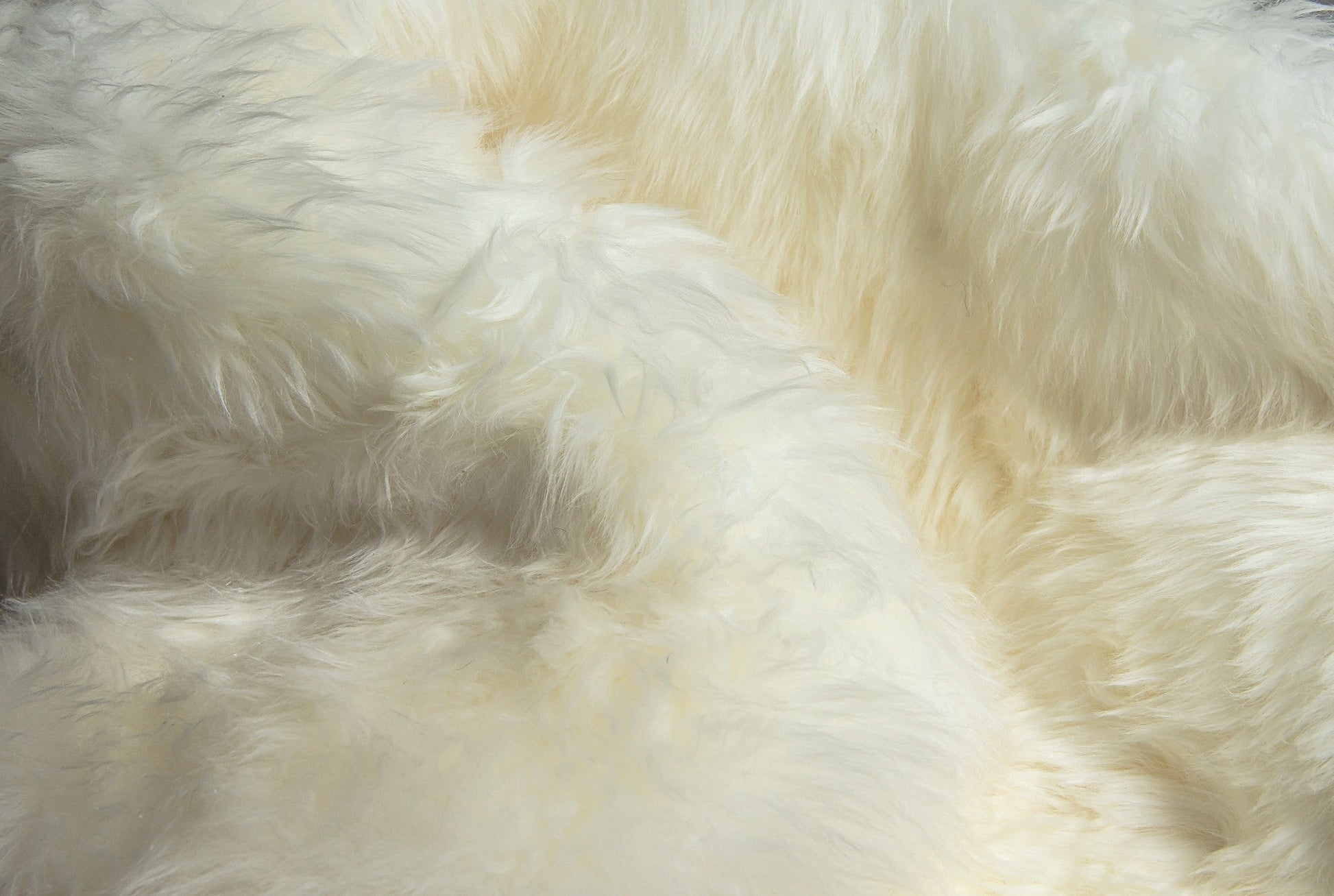 HomeRoots 24" x 72" x 2" Natural Double Sheepskin Area Rug
