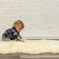 HomeRoots 24" x 72" x 2" Natural Double Sheepskin Area Rug