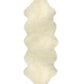 HomeRoots 24" x 72" x 2" Natural Double Sheepskin Area Rug