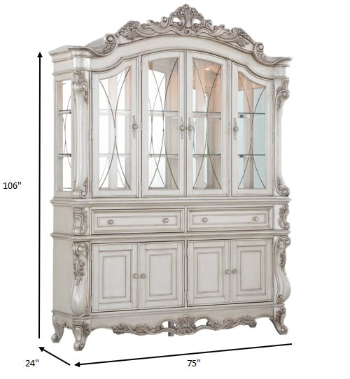 Halifax North America 72 Kitchen Pantry Cabinet Freestanding Pantry with 4 Doors and 3 Adjustable Shelves | Mathis Home