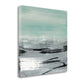 HomeRoots 25" Abstract Beach Painting Giclee Print on Gallery Wrap Canvas Square Wall Art