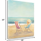 HomeRoots 25" Beach Chairs on the Sand Giclee Canvas Wall Art