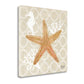 HomeRoots 25" Beach Starfish on Linen Giclee Print on Gallery Wrap Canvas Wall Art