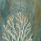 HomeRoots 25" Blue Sea Coral Giclee Wrap Canvas Wall Art