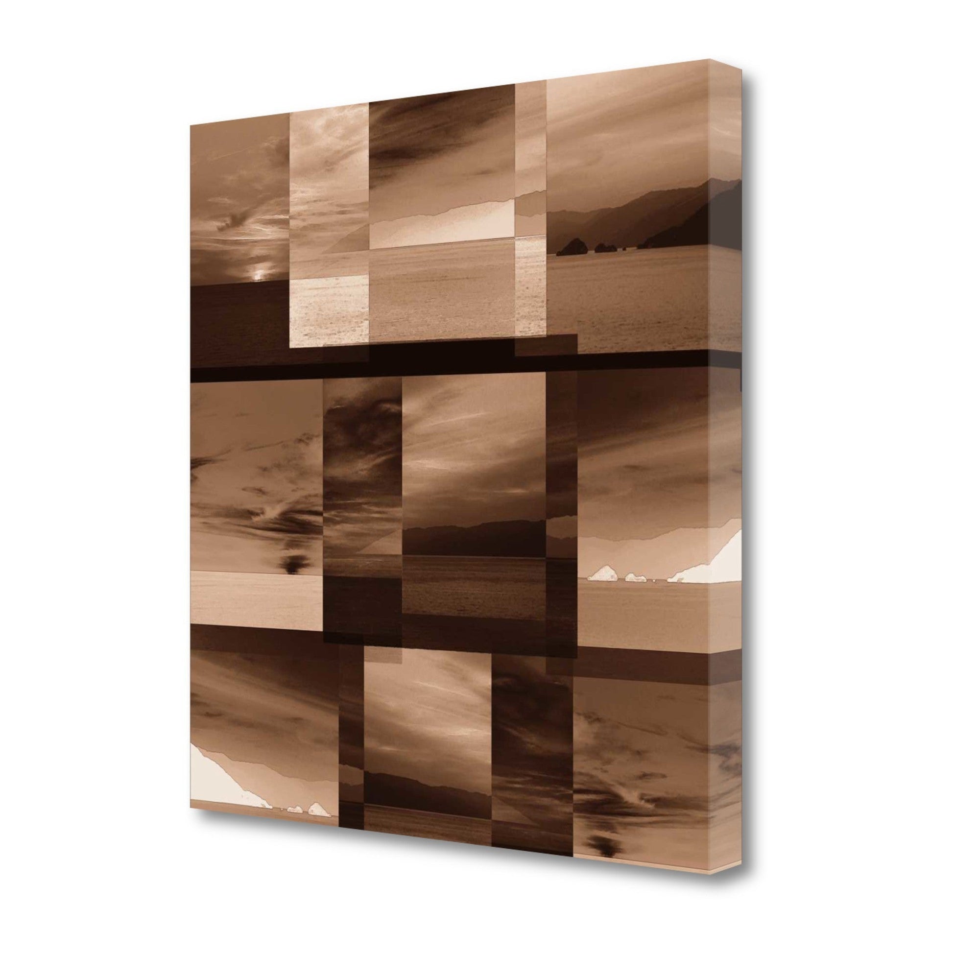 HomeRoots 25" By the Water Sepia Tone Giclee Wrap Canvas Wall Art