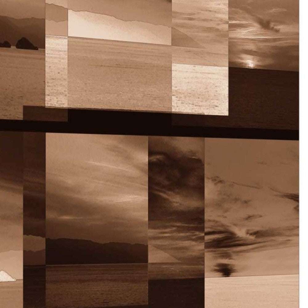 HomeRoots 25" By the Water Sepia Tone Giclee Wrap Canvas Wall Art