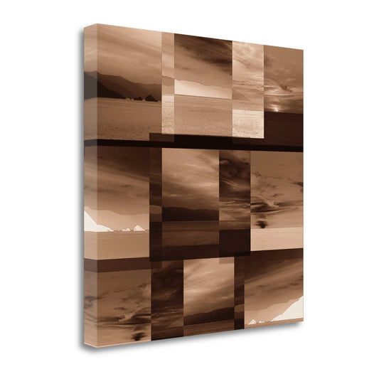 HomeRoots 25" By the Water Sepia Tone Giclee Wrap Canvas Wall Art
