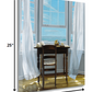 HomeRoots 25" Desk with Ocean View 2 Giclee Wrap Canvas Wall Art