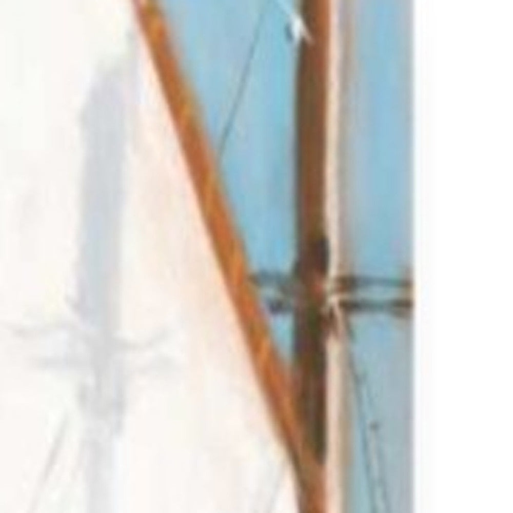 HomeRoots 25" Fun and Vibrant Sailboats Giclee Wrap Canvas Wall Art