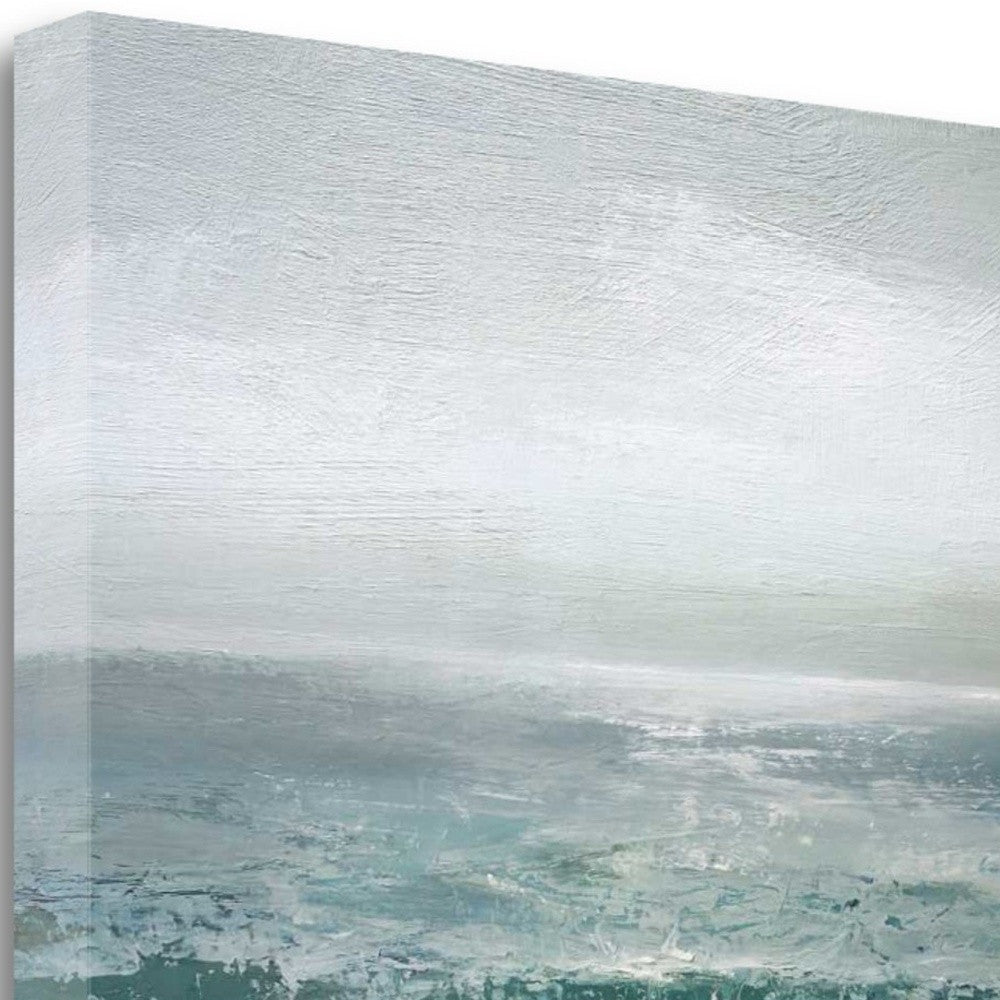 HomeRoots 25" Gushing Ocean Waves Giclee Wrap Canvas Wall Art