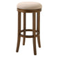 HomeRoots 25" Honeysuckle Finished Solid Wood Frame With Cream Fabric Counter Stool