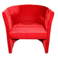 HomeRoots 25" Luxurious Wood and Microfiber Folding Chair in Red Finish