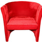 HomeRoots 25" Luxurious Wood and Microfiber Folding Chair in Red Finish