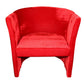 HomeRoots 25" Luxurious Wood and Microfiber Folding Chair in Red Finish