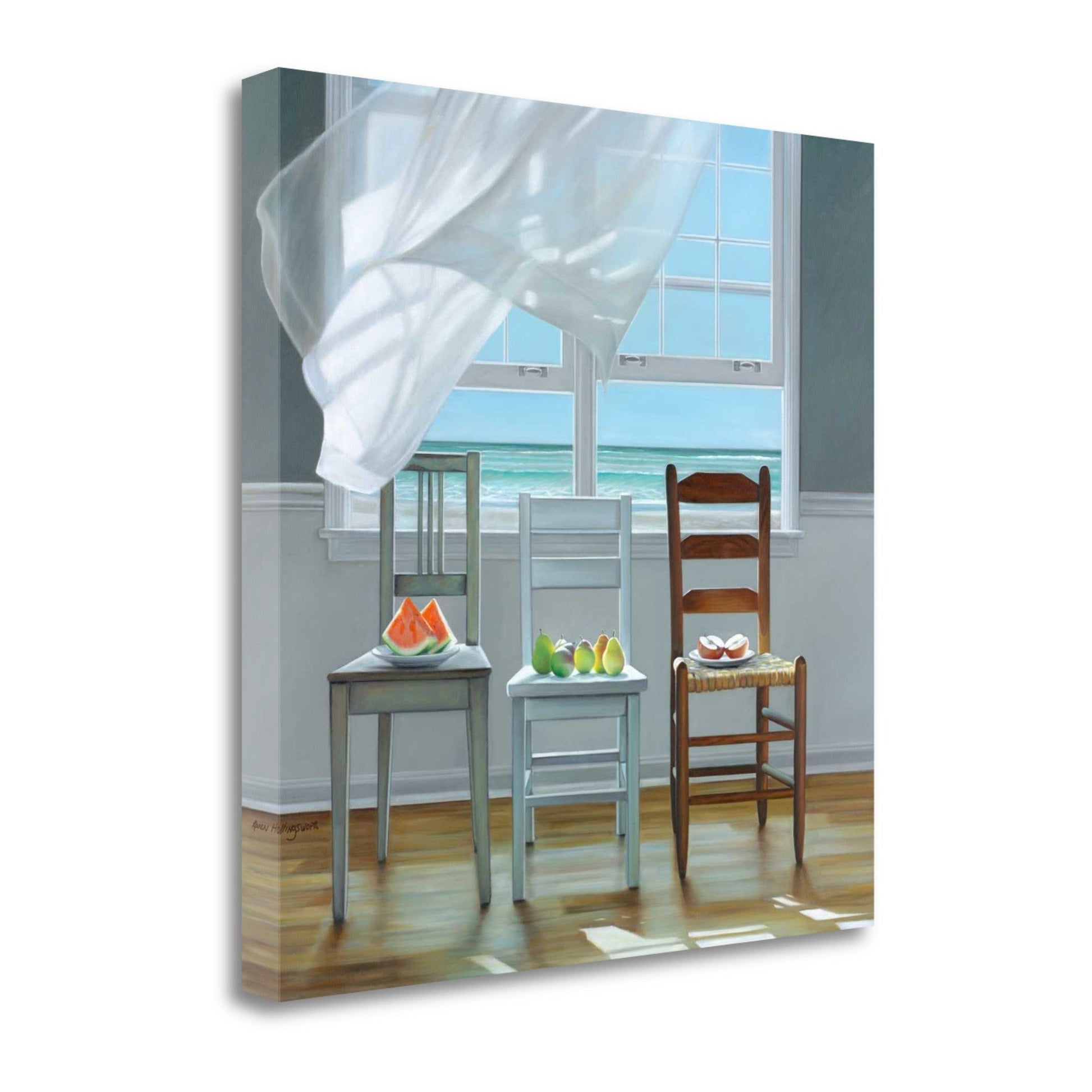 HomeRoots 25" Modern Summer Fruit Giclee Print on Gallery Wrap Canvas Wall Art
