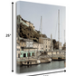 HomeRoots 25" Picturesque Tuscan Village on a Harbour Giclee Wrap Canvas Wall Art
